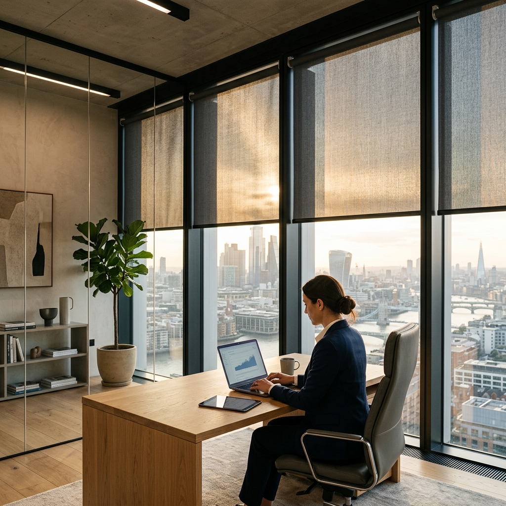 Motorized smart blinds and sun-tracking Tende Oscuranti